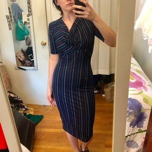 Body con striped dress.